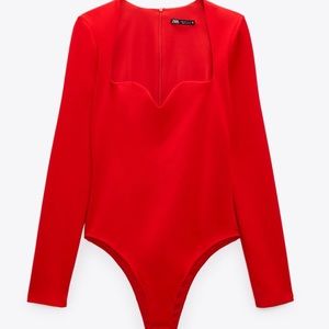 Zara bodysuit with sweetheart neckline